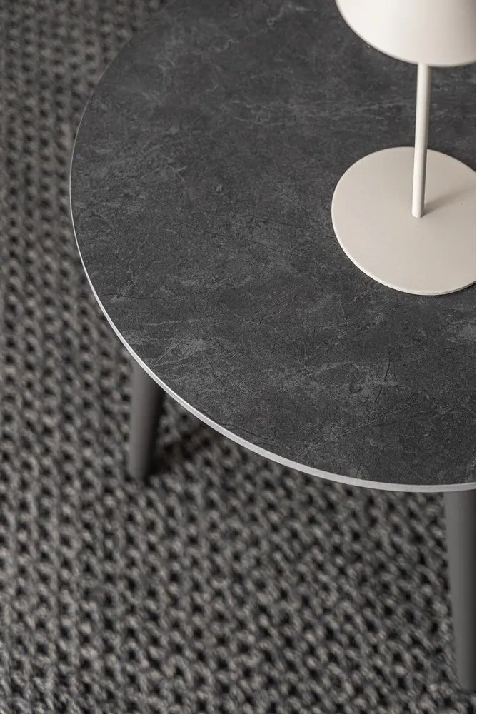 Aluminiowy zestaw mebli ogrodowych w kolorze khaki-szarobrązowym dla 2 osób Millor – Bizzotto