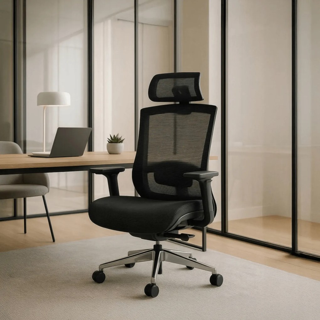 Fotel Biurowy Ergonomiczny Obrotowy DYLAN Czarny