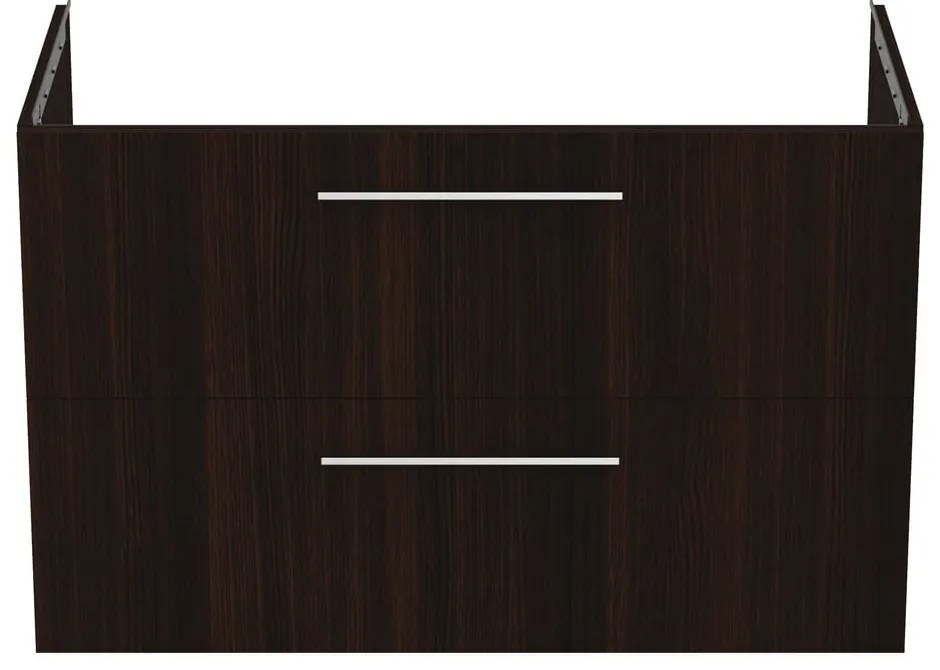 Ciemnobrązowa wisząca szafka pod umywalkę w dekorze dębu 100x63 cm i.Life B – Ideal Standard