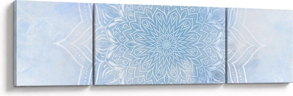 Obraz - Zimowa mandala (170x50 cm)