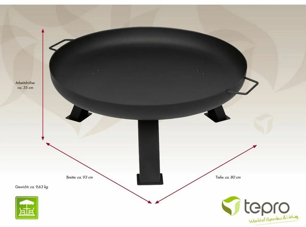 Tepro 1169 Przenośne palenisko Reno, średnica 80cm