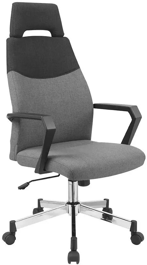 Nowoczesny szary do biurka fotel obrotowy materiałowy Z8-L36