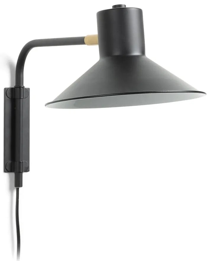 Czarny kinkiet ø 20 cm Aria – Kave Home
