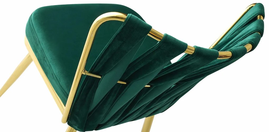 Zestaw krzeseł do jadalni Kusakli Green and Gold,4 szt.