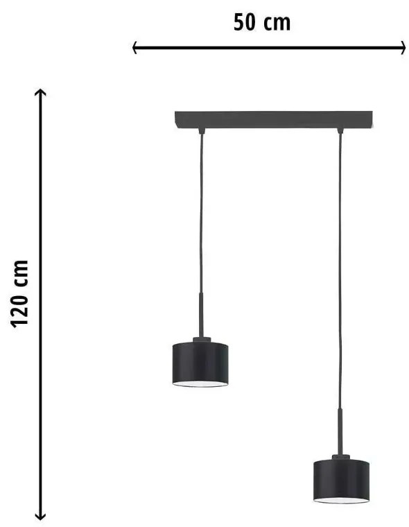Lampa wisząca z regulacją zwisów na chromowanym stelażu - T0-N47