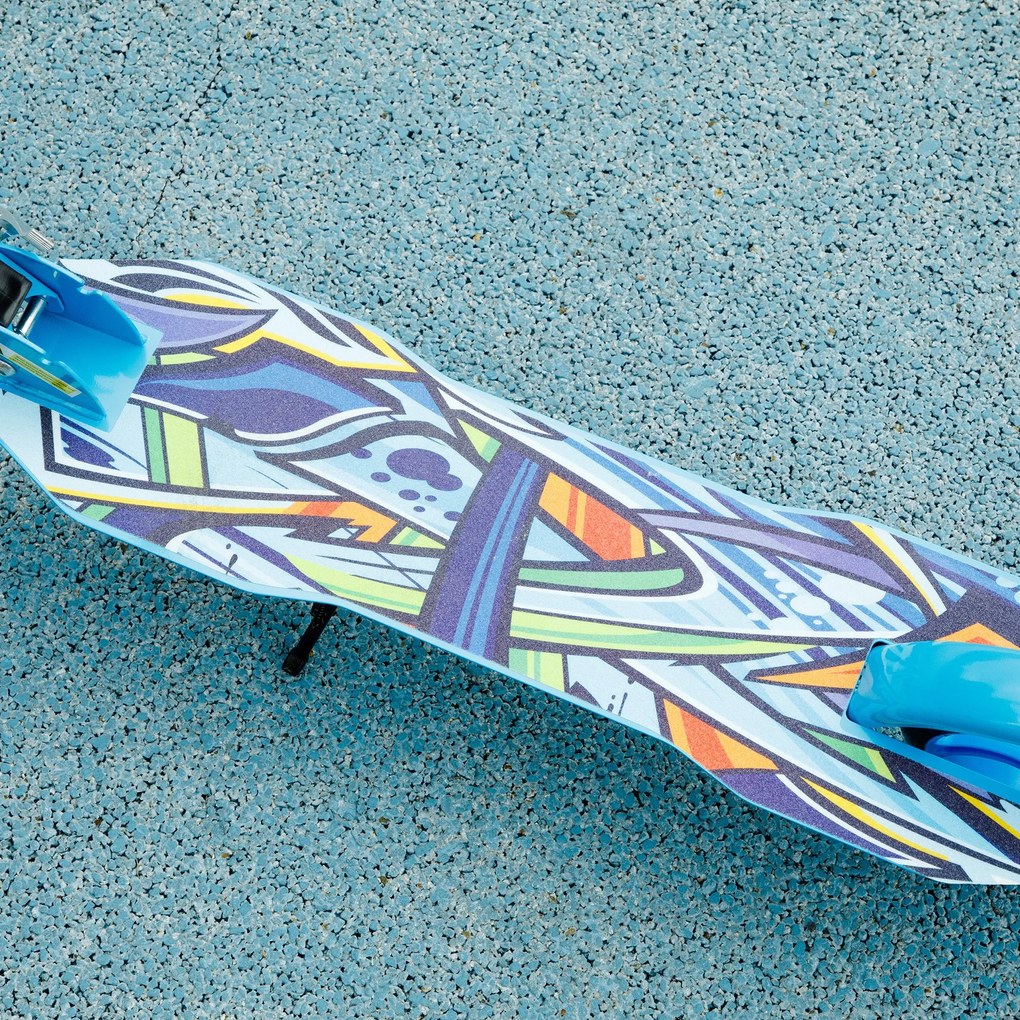 AIYAPLAY Hulajnoga Regulowana, z Hamulcem Tylnym, Składana, Udźwig 100 kg, Niebieska