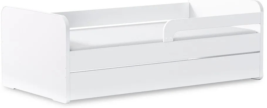 Białe łóżko dziecięce z materacem/ze stelażem 80x200 cm Duuli – ELTAP