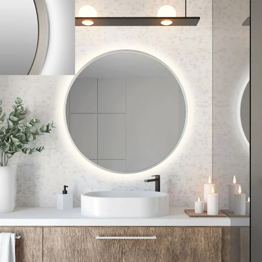 Lustro łazienkowe ZIRCON STANDARD 80 z oświetleniem LED BALTICA DESIGN