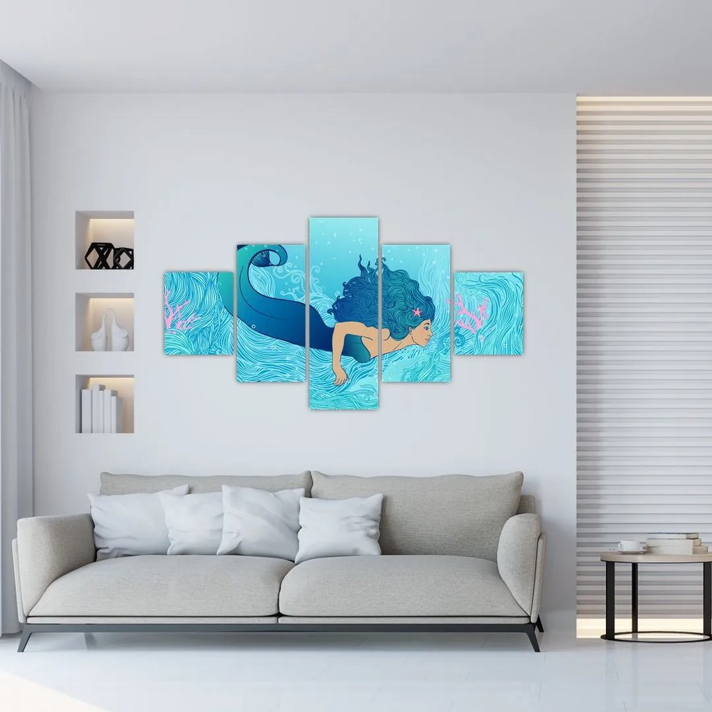 Obraz - Syrenka (125x70 cm)
