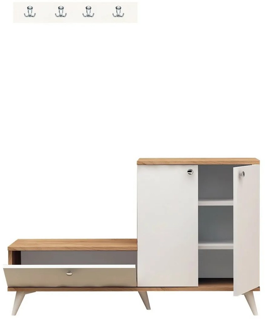 Zestaw do przedpokoju Evva White and Oak
