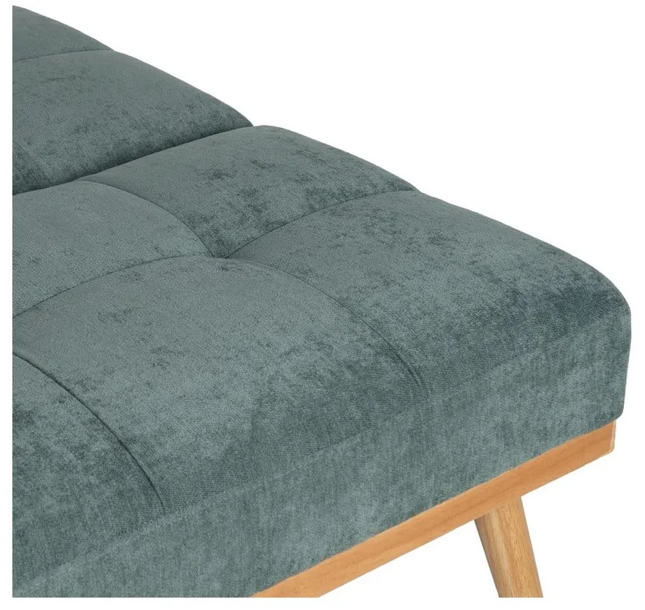 Turkusowa rozkładana sofa z tkaniny szenilowej 178 cm – Ixia