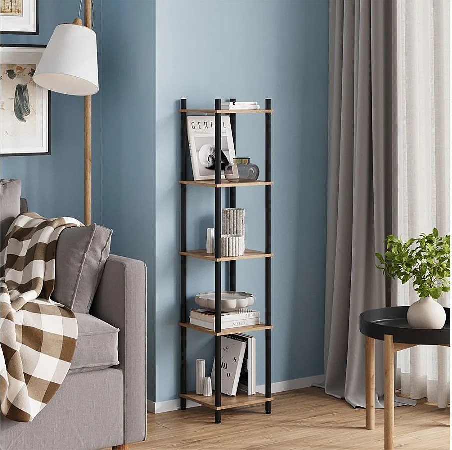 Półka narożna złoty dąb power/antracyt 30x30x133 bivio