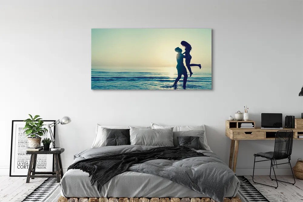 Fotoobraz na płótnie Ludzie nad Morzem