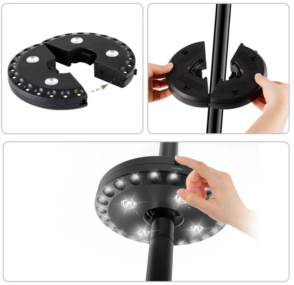 Lampa LED pod parasol