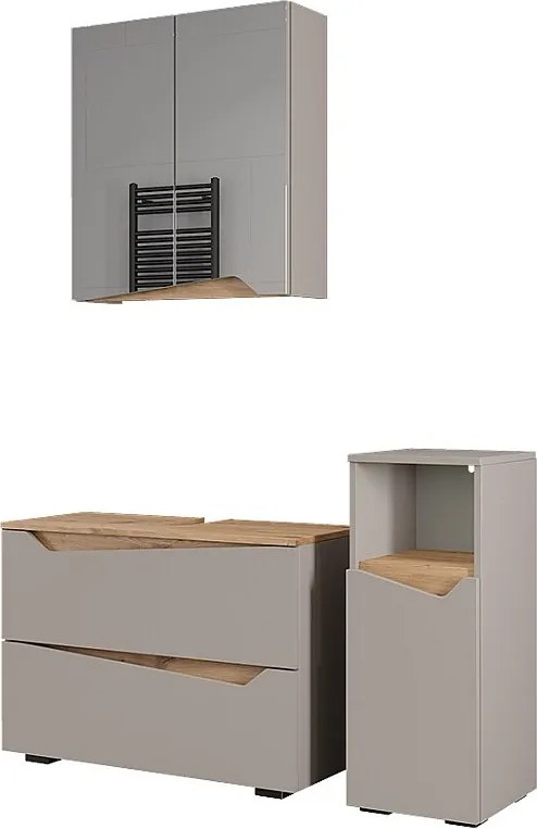 Zestaw mebli łazienkowych szary 80x35x57.5 marelle