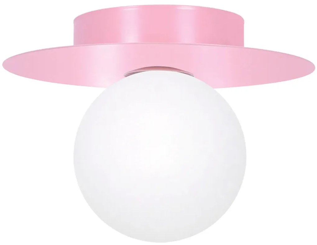 Różowa lampa sufitowa w kształcie kapelusza - 3X A677 E5-H21
