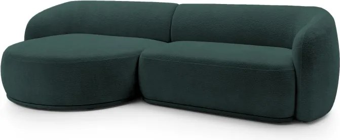 Narożnik NOBO Lewostronny system modułowy tkanina DressME 07 Zielony