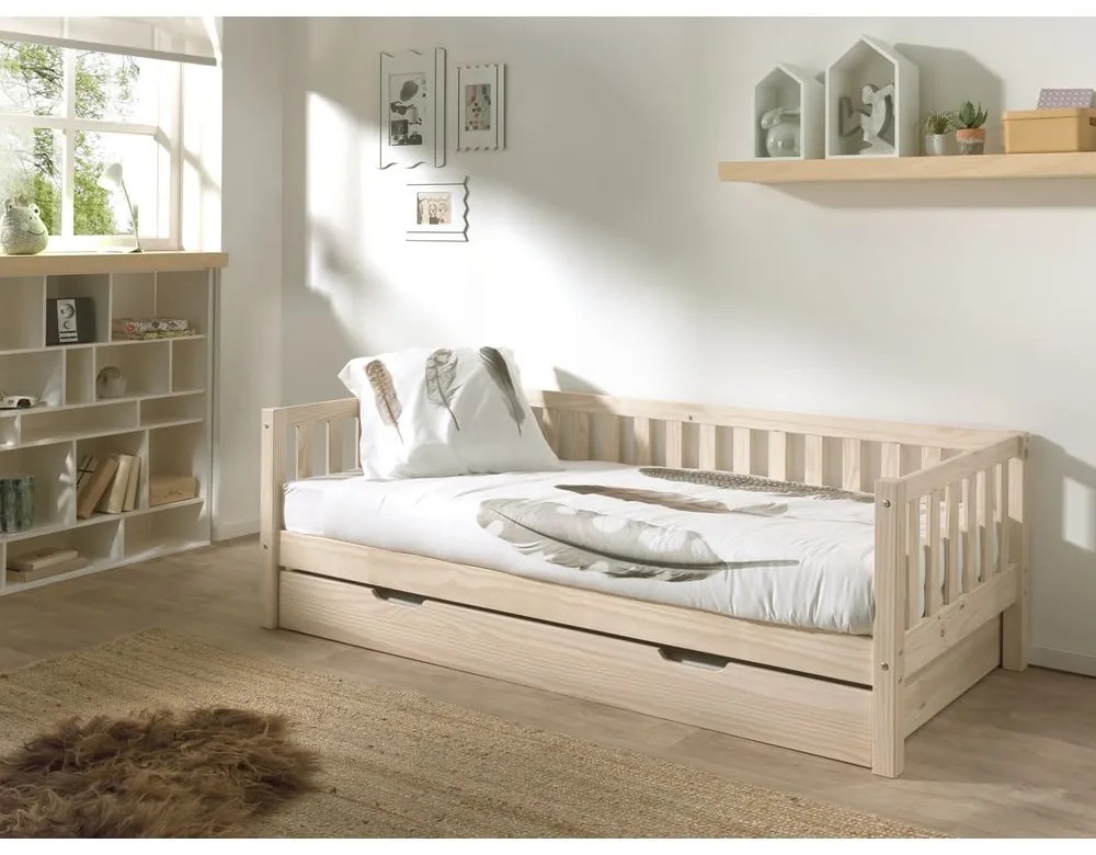 Naturalne łóżko dziecięce 90x200 cm Fritz – Vipack