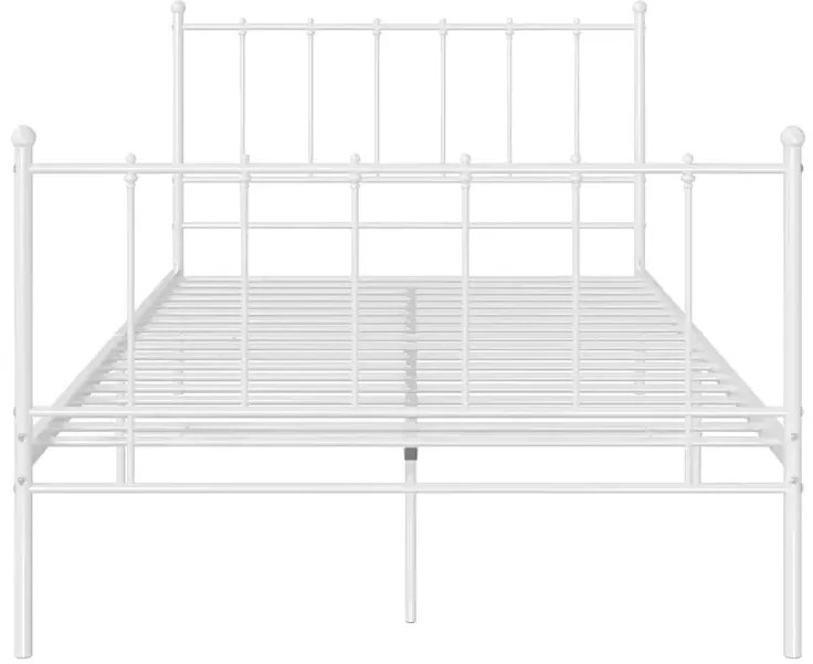Białe metalowe łózko w stylu loftowym 120x200 cm F6-G14