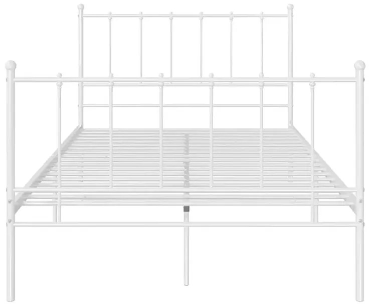 Białe metalowe łózko w stylu loftowym 120x200 cm - Laxi