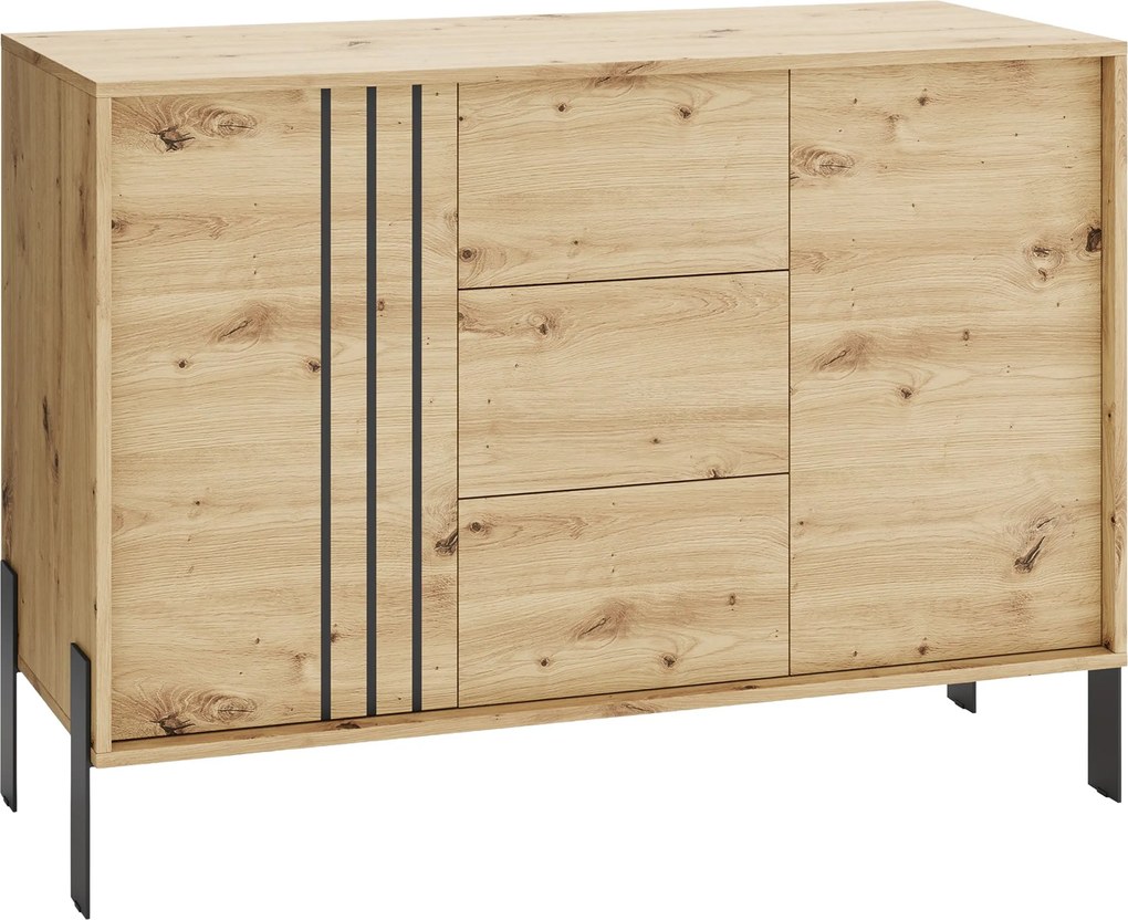 Komoda VALOZA 120 cm do Salonu Sypialni Dąb artisan