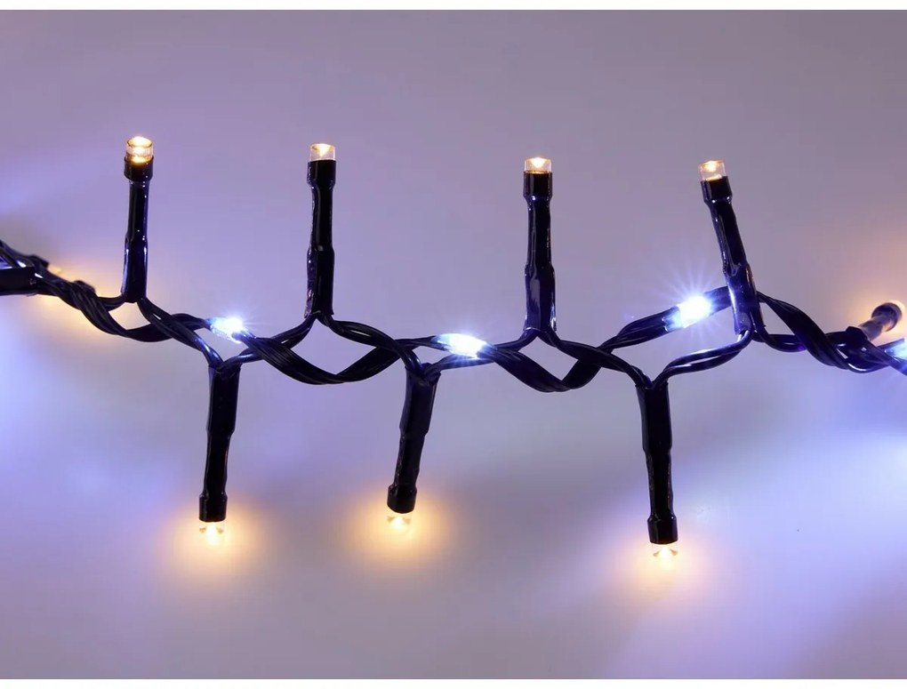 Zewnętrzny łańcuch świetlny Waterfall, 15 m, 1060 LED, ciepła i zimna biała, timer, IP44, 15 m