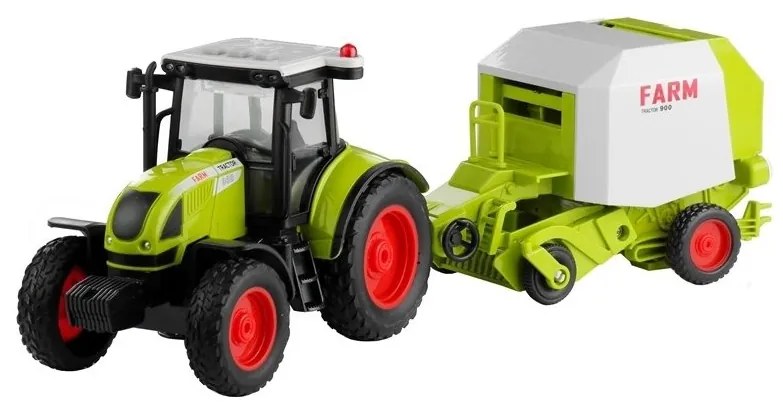 Traktor z prasą rolującą do belowania gra 37,5 cm