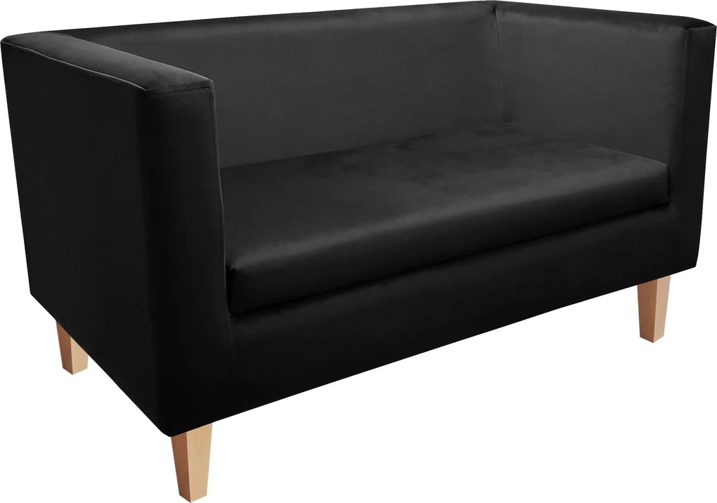 Sofa Monaco : Kolor nogi - Drewno, Kolor tkaniny - VELVET - MG19, Typ tkaniny - Velvet, Wysokość nogi - 20 cm