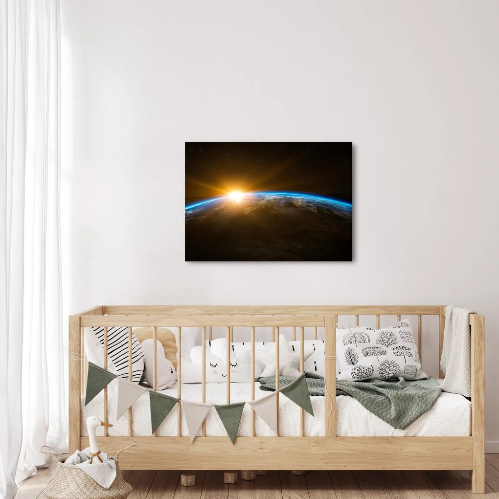 Obraz planety Ziemi z kosmosu (70x50 cm)