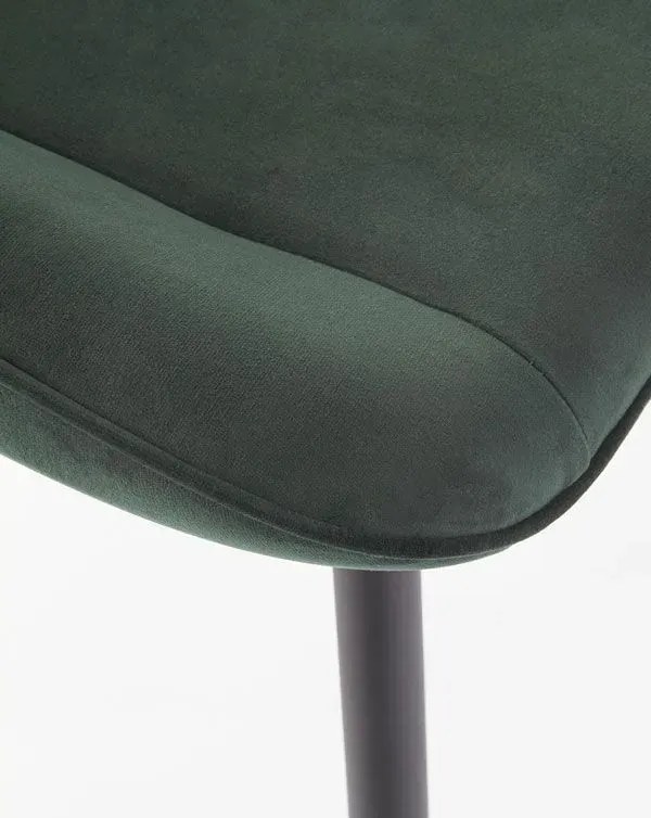 Zielone eleganckie krzesło welurowe - Adina