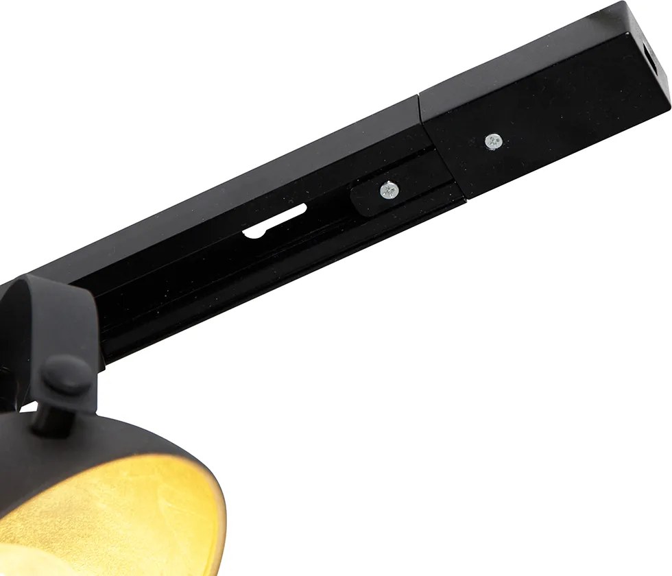 System szynowy jednofazowy z 3 regulowanymi czarnymi reflektorami - Magnax