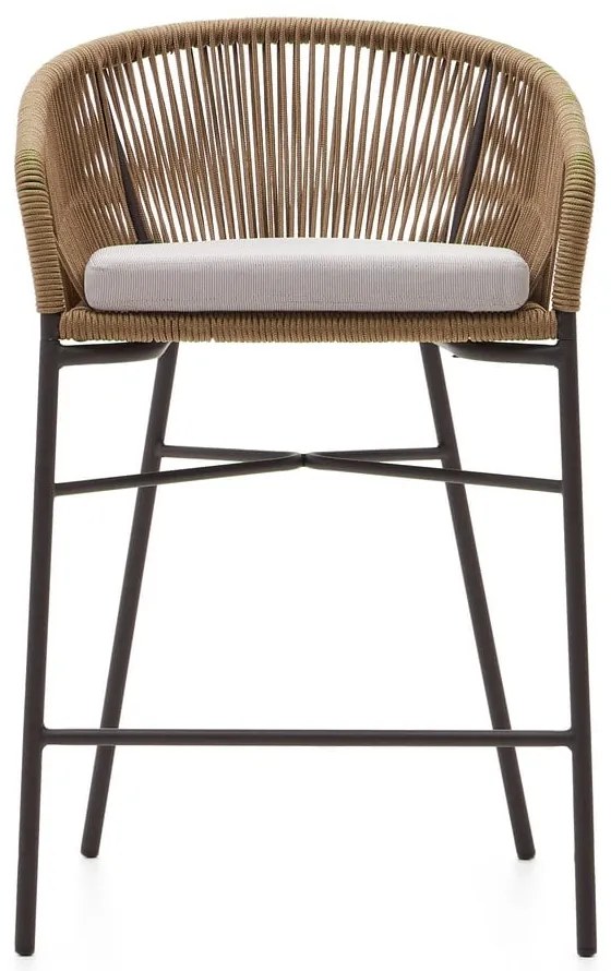 Beżowy metalowy/tapicerowany hoker ogrodowy Yanet – Kave Home