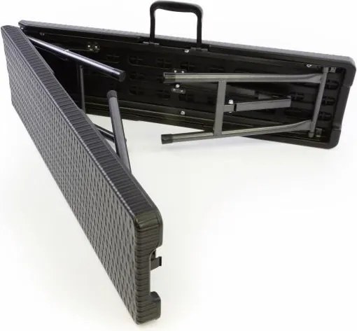 Ławka rattanowa rozkładana 180x25x43 cm