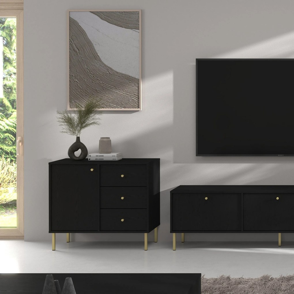 Komoda TORINO 84 cm do Salonu Sypialni Grafit