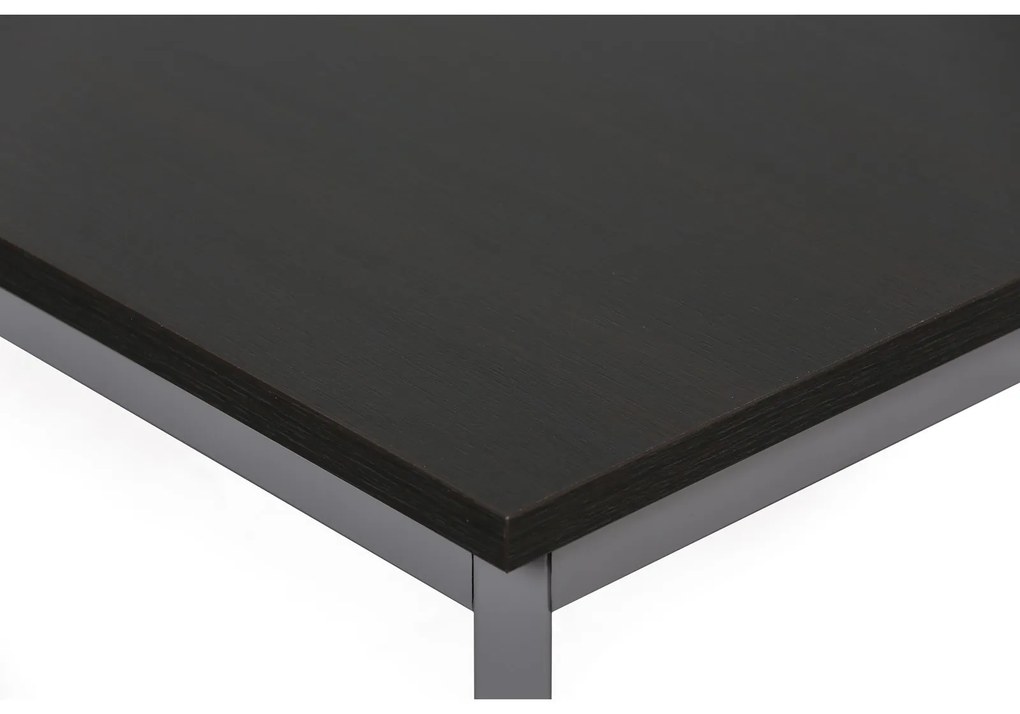 Stół jadalniany TRIVIA, 160x80 cm, ciemnoszara podstawa, wenge