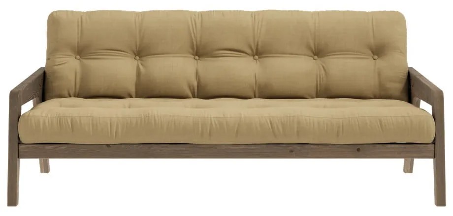 Żółta rozkładana sofa 204 cm Grab – Karup Design