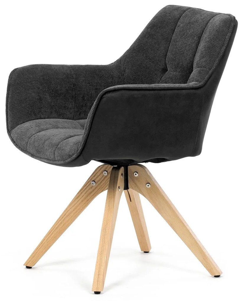 Zestaw krzeseł do jadalni HC-D7180 GREY2, 2 szt.