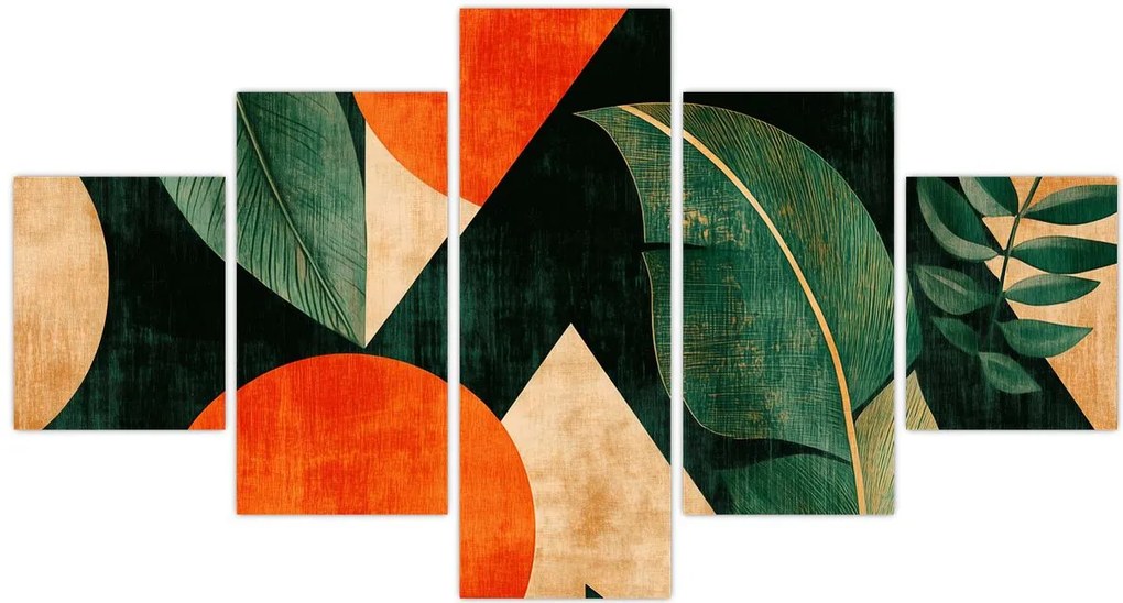 Obraz - Geometryczne motywy naturalne II. (125x70 cm)