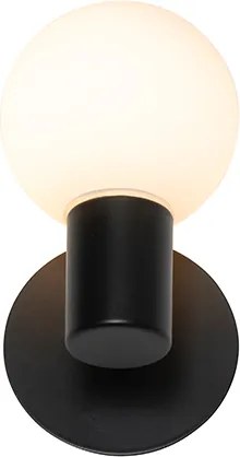 Nowoczesna lampa ścienna czarna IP44 - Cederic Up