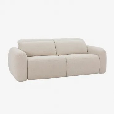 Sofa Dwuosobowa Rozkładana I Elektryczna Tapicerowana Peggy Bukla Beżowa - Sklum