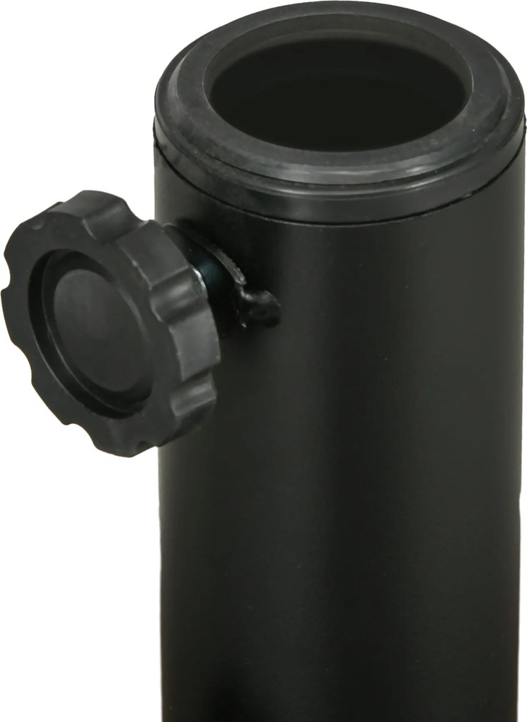 Outsunny Stojak na parasol Uchwyt na parasol, odporny na warunki atmosferyczne, napełniany, Ø51x 36W cm, Czarny