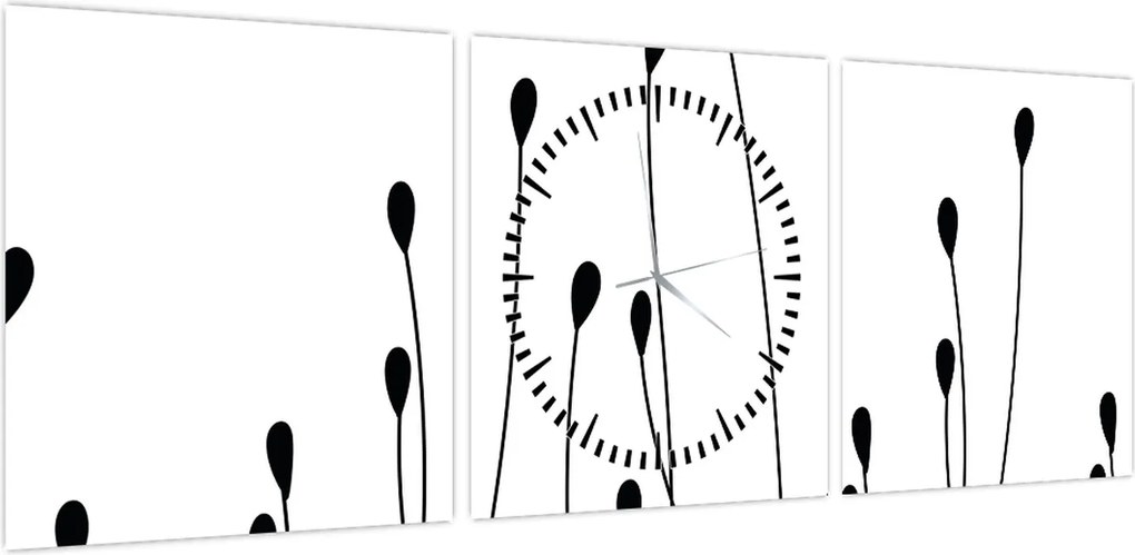 Obraz - Łąka graficzna N⁰1 (z zegarem) (90x30 cm)