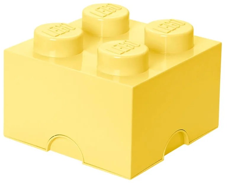 Jasnożółty kwadratowy pojemnik LEGO®