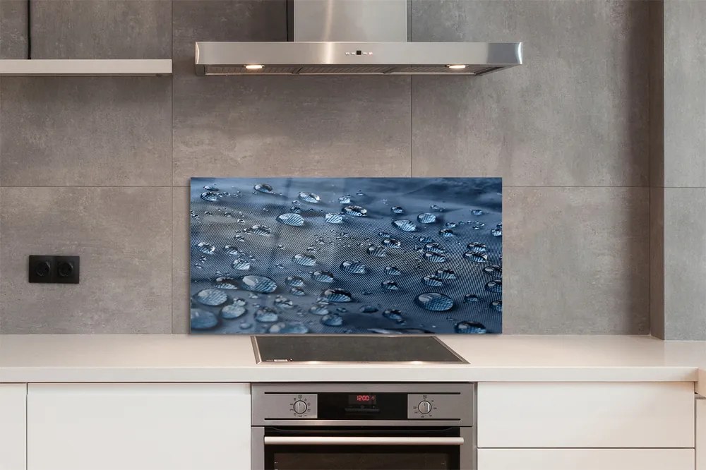 Szklany Panel Krople makro woda