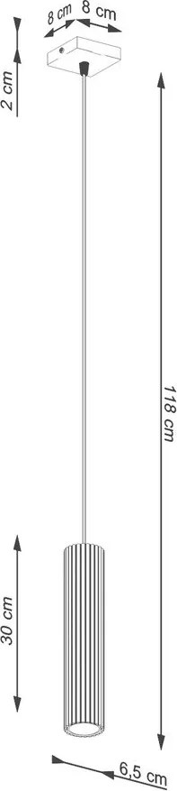 Szarobrązowa metalowa lampa wisząca Gleam – Sollux