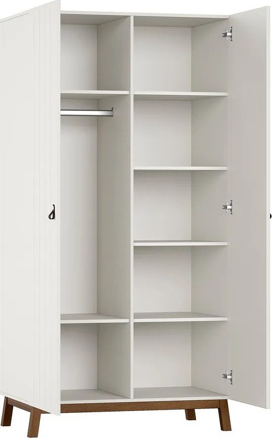 Beżowa szafa dziecięca 99x196x58 cm Sezane – Vipack