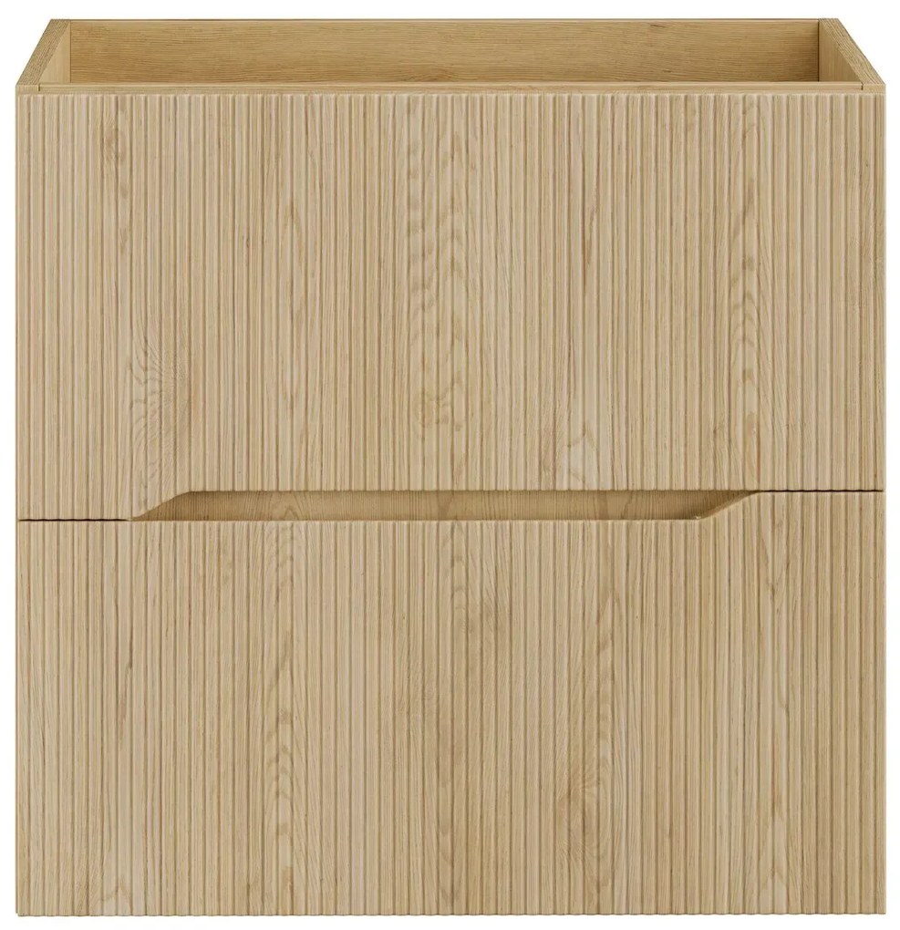 Szafka pod umywalkę nablatową NORDIC CREMONA 2S 60cm dąb cremona z blatem COMAD