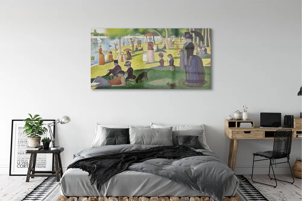 Obraz na szkle Niedzielne popołudnie na wyspie Grande Jatte - Georges Seurat