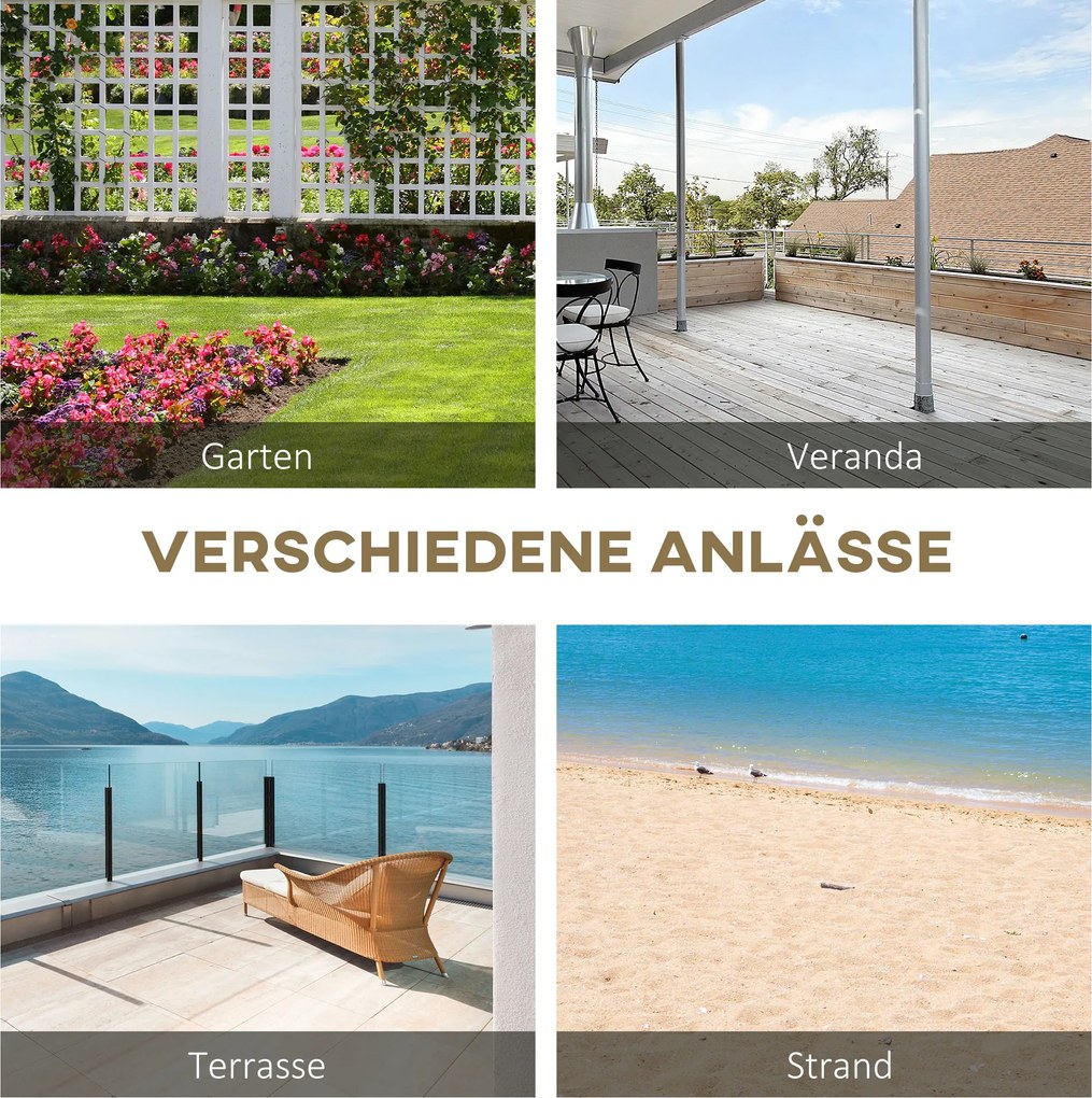 Outsunny Ławka ogrodowa dla 2 osób lite drewno kolor naturalny, 98 x 50 x 39,5 cm