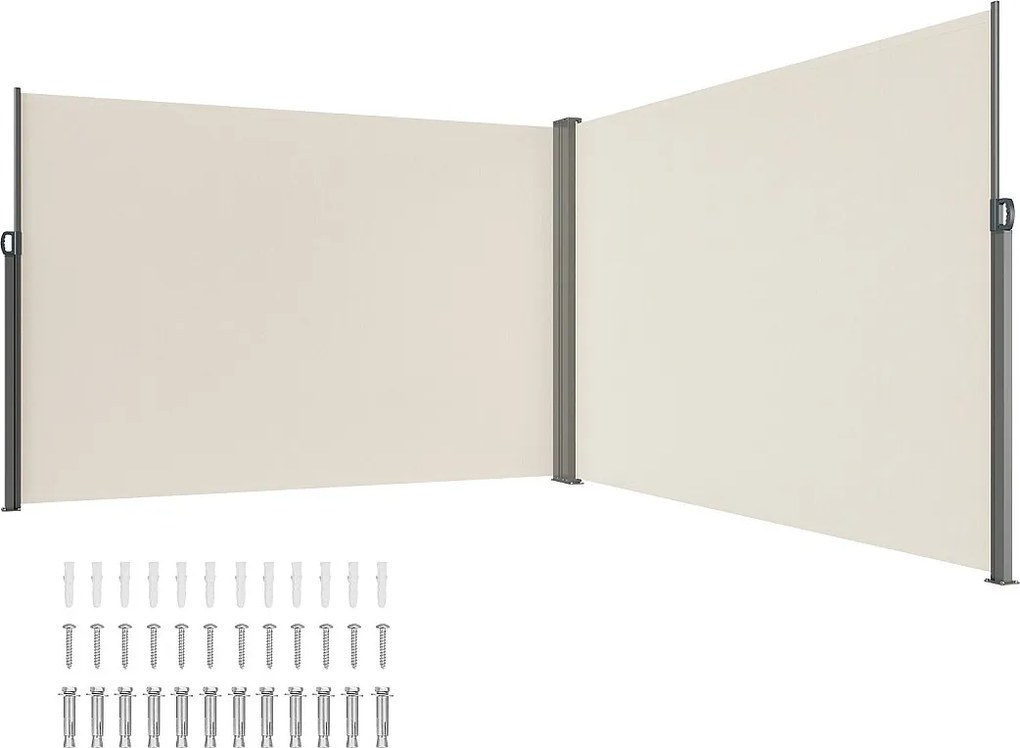 Boczne Marki Retrakcyjne SucceBuy, 200 x 600 cm, Ogródzenie Oddzielające dla Patio